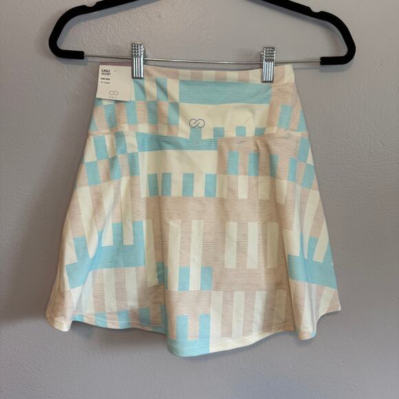 NWT Calia Golf Women's 16" High Rise Geometric Pastel Blue Eagle Skort Sz Small - Picture 2 of 5
